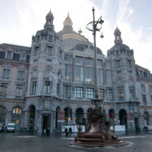 The very impressive central station of Antwerp